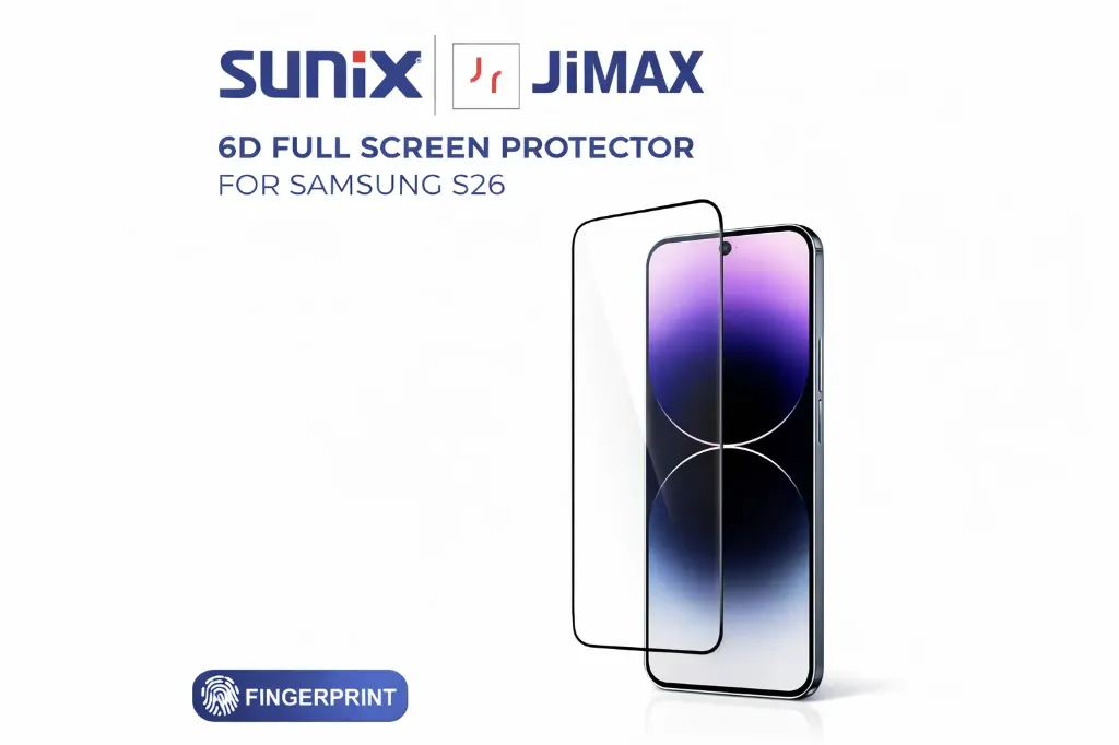 SUNIX 6D Vollbild-Schutzglas für Samsung S26 mit Fingerabdruck-Unterstützung