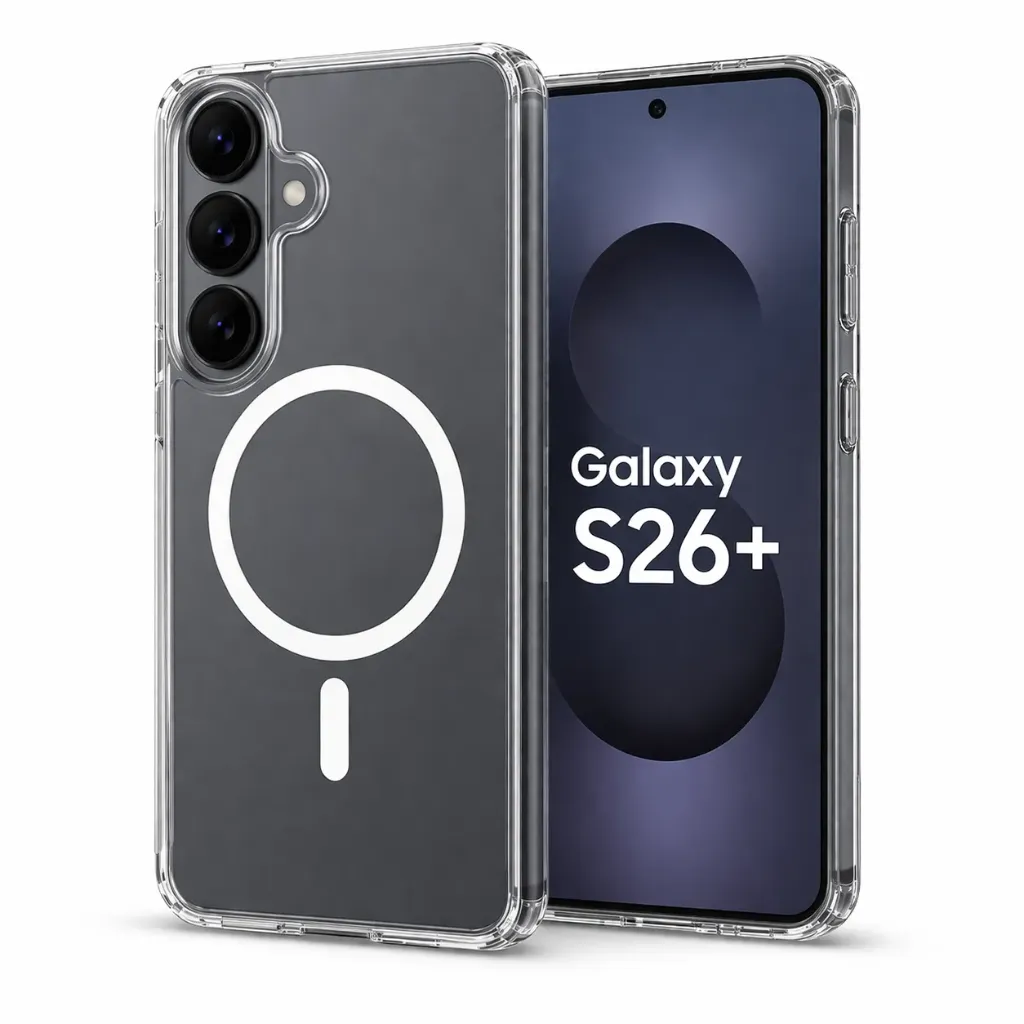 SUNIX PC MagSafe Case für Samsung Galaxy S26 Plus – Transparent Hülle
