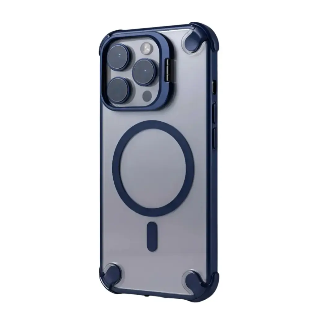 SUNIX SHOVY CASE für iPhone 11 Pro – MagSafe – Transparent Dunkelblau – Standfunktion – Stoßfest