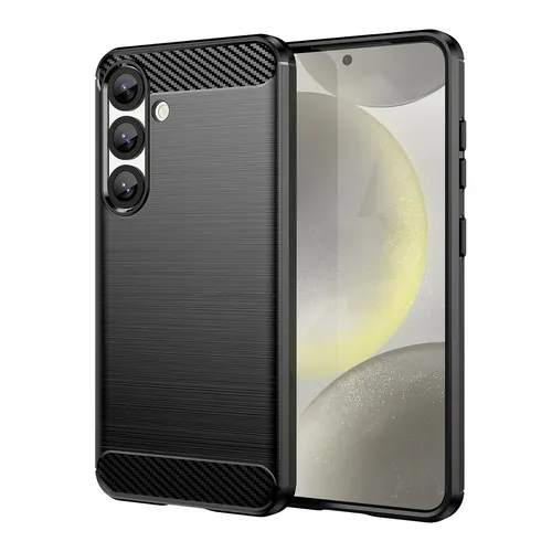 Carbon Case Flexibles Silikon für Nothing Phone (3a) Pro – Schwarz